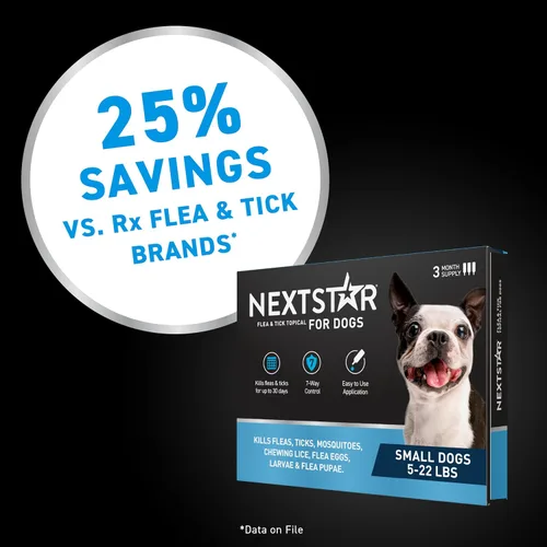 Vista 8 de NextStar Perros tópicos de pulgas y garrapatas pequeños, 7 vías, 1 mes