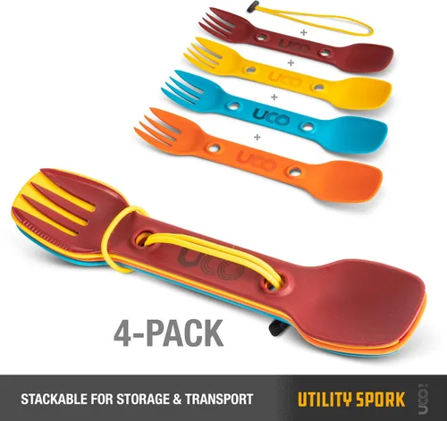 Vista 3 de UCO Utility Spork 3 en 1 Combo Cuchara-Tenedor Cuchillo Utensilios de camping