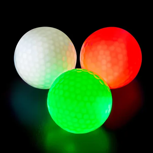 Vista 9 de THIODOON New Glow in Dark Golf Balls Resettable Time LED Ball Light up Golfer Gift Ball Night Glowing Sports Balls Glow Nighttime Lighted 40 Hours