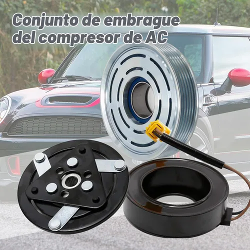 Vista 5 de Kit de reparación del embrague del compresor de CA Reemplazo de la bobina de la polea para MINI Cooper 2008-2013 4 Cyl 1.6L SD6V12 4.68" Polea