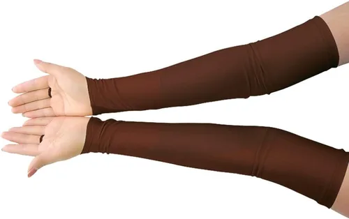 Vista 19 de Shinningstar Guantes largos de elastano elástico sin dedos sobre el codo para niñas y niños adultos
