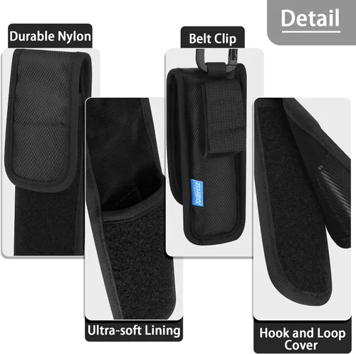 Vista 4 de Xxerciz Funda para linterna compatible con OLIGHT Arkfeld linterna plana, nailon resistente cinturón soporte para linterna para caza al aire libre