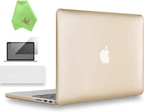 Vista 24 de UESWILL Funda rígida mate 3 en 1 compatible con MacBook Pro (Retina, 13 pulgadas, finales de 2012/2013/2014/principios de 2015), modelo A1425 / Negro