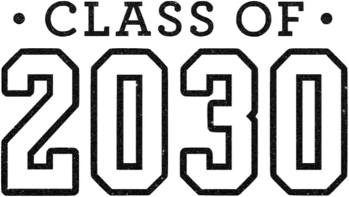 Vista 20 de Senior 2030 Iron On Transfer Shirt Decal, Black Handmade in the USA by Bleacher Spirit