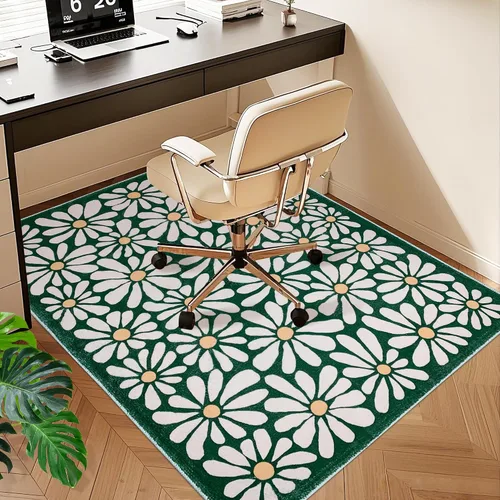 Vista 8 de SHIYUE Office Chair Mat for Hardwood/Tile Floor Carpet, 36"x48" Computer Desk for Rolling Chairs Protector Gaming Non Slip Under TPR Backing Dark