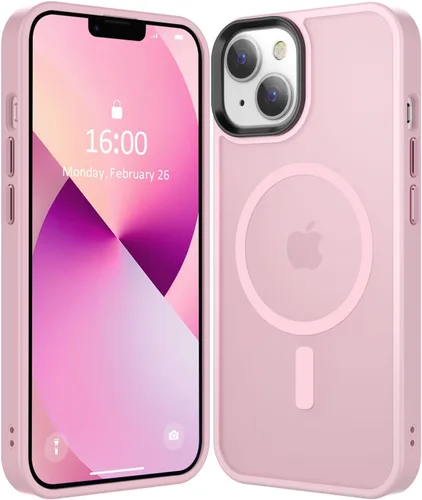 Vista 52 de Fuerte magnético para iPhone 11, compatible con Magsafe, [resistente a caídas de 13 pies] Funda trasera translúcida mate con sensación de piel