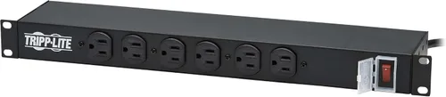 Vista 5 de Tripp Lite Regleta de alimentación PDU para montaje en rack de 12 tomas, enchufes frontales y traseros de grado de red, 15A, 120V, cable de 15 pies