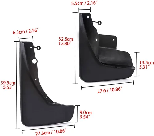 Vista 5 de x xotic tech 4 unidades de guardabarros delanteros y traseros con solapa de barro para guardabarros con accesorios de hardware, juego completo