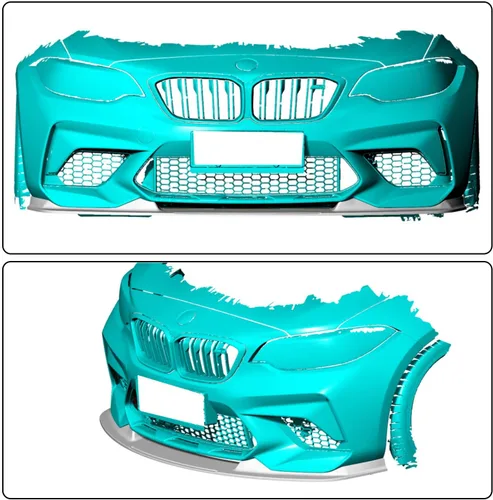 Vista 2 de Protector de paragolpes delantero de fibra de carbono para BMW M2 Competition 2018-2020 Coupe de 2 puertas delanteras de alerón de barbilla