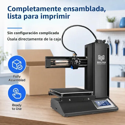Vista 2 de MALYAN M320 Mini impresora 3D para niños y principiantes - Impresoras 3D FDM totalmente ensambladas con placa magnética flexible extraíble