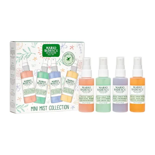 Vista 2 de Colección de Spray Facial Mario Badescu con Agua de Rosas, Pepino, Lavanda y Flor de Naranjo, Bruma Facial Multipropósito Refrescante e Hidratante