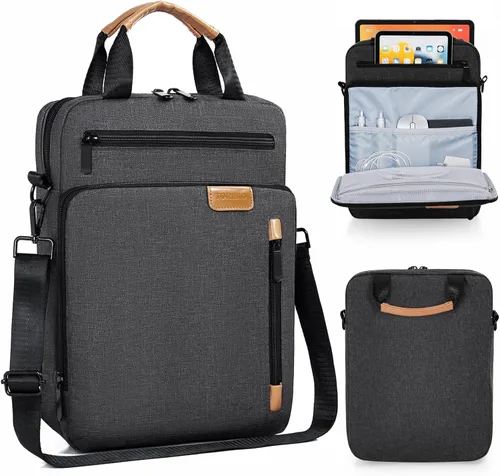 Vista 8 de TORIBIO Funda acolchada para portátil de 15 pulgadas Gris