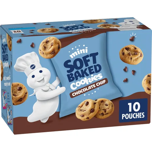 Vista 3 de Pillsbury Mini galletas de chispas de chocolate horneadas suaves, tamaño compartido, 6 oz