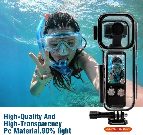 Vista 3 de 50M (164ft) Osmo Pocket 3 Carcasa impermeable para DJI Osmo Pocket 3 Accesorios a prueba de agua, carcasa protectora de buceo subacuático Shell Osmo