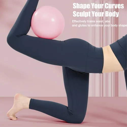 Vista 4 de Pelota de ejercicio pequeña de 9 pulgadas, mini pelota de pilates antideslizante para estabilidad, fitness, estiramiento y entrenamiento de fuerza