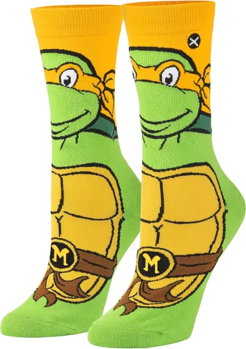 Vista 2 de Odd Sox, Nickelodeon TMNT Teenage Mutant Ninja Turtles, 90's Cartoon, Fun Socks