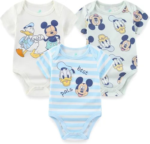 Vista 26 de Disney Baby Toy Story Mickey Mouse Cars Winnie the Pooh - Paquete de 3 mamelucos para recién nacidos y bebés
