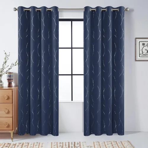 Vista 33 de BUHUA - Paneles de cortinas opacas para sala de estar, cortinas grises con aislamiento térmico, cortinas de ventana para dormitorio - 72 pulgadas