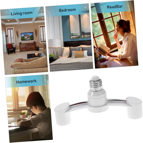 Vista 5 de VILLCASE Bombilla de luz LED Bombilla Led Bombillas LED 3 unids Socket Branch Dual para Divisor Blanco Convertidor Adaptador Base LED Cabezales LED