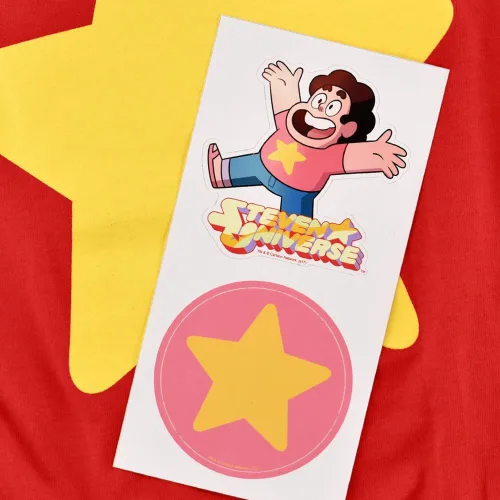 Vista 6 de Steven Universe Star Cartoon Network - Sudadera con capucha y calcomanías para niños y jóvenes