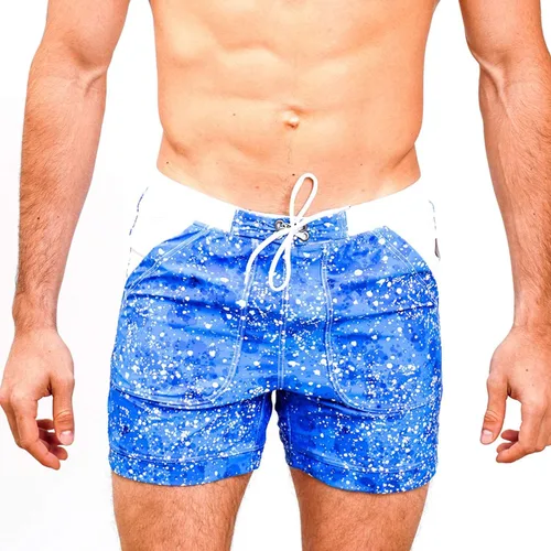 Vista 2 de Taddlee Traje de baño para hombre, traje de baño tipo bóxer, Azul oscuro