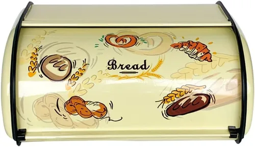 Vista 8 de SOTECH Caja de Pan Vintage para Cocina, Contenedor de Estilo Metálico Liviano de Grado Alimentario para Cubo de Almacenamiento en Encimera, Caja