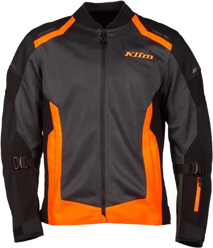 Vista 3 de KLIM Chaqueta de moto Induction Street para hombre Negro - Naranja Strike