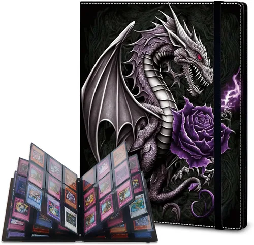 Vista 33 de Rossy Carpeta de tarjetas con 4 bolsillos, carpeta de tarjetas intercambiables, álbum de colección de tarjetas, para 160 tarjetas, carpeta