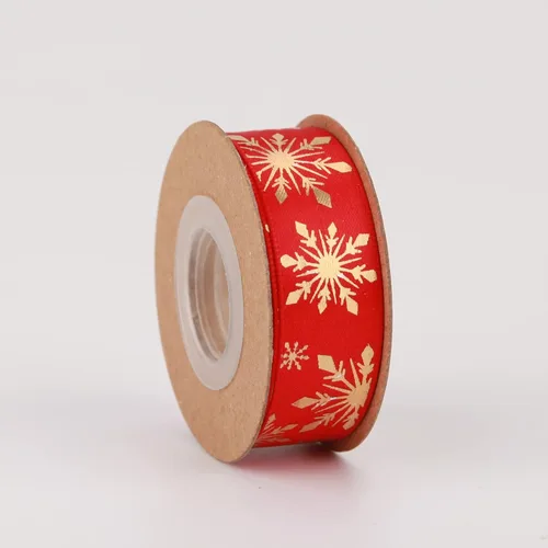 Vista 3 de Meseey 4 rollos de cinta de algodón de menta de caramelo de Navidad de 20 yardas y 5/8 pulgadas a rayas rojas y blancas para envolver regalos