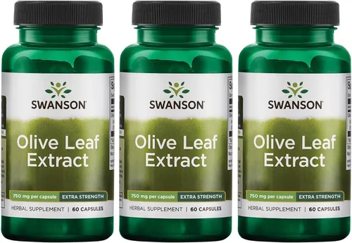 Vista 6 de Extracto de hoja de olivo Swanson Superior Herbs, super potente, 0.026 oz, 60 cápsulas, 1