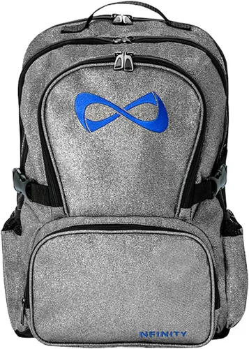 Vista 10 de Nfinity Sparkle Cheer Backpack - Mochila ligera y duradera bolsa de Negro Sparkle/Logo de oro