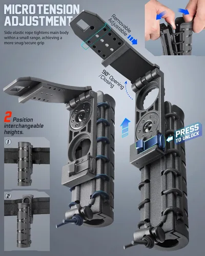Vista 4 de LIVANS Soporte de bastón para cinturón de servicio, funda de bastón extensible de policía táctica, funda retráctil para bastón telescópico de 21 a