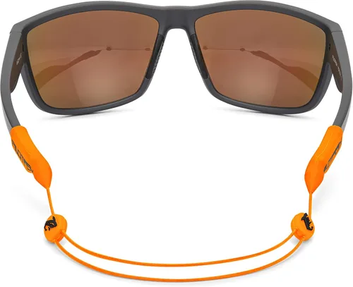 Vista 2 de Pilotfish Correa de cable de retención de gafas ajustable sin cola gafas de sol, gafas, gafas, Naranja (Blaze Orange)