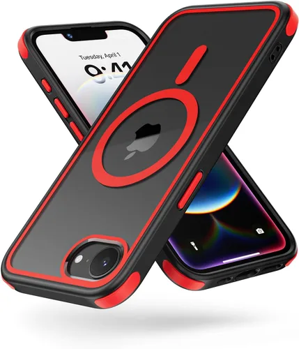 Vista 22 de Mobnano Funda para iPhone 13 Pro, compatible con MagSafe, funda transparente con anillo magnético, diseño multicolor protector a prueba de golpes