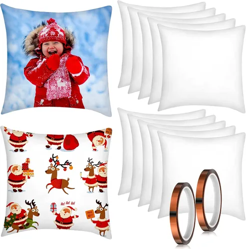 Vista 8 de Breling 6 fundas de almohada de sublimación personalizadas en blanco a granel, fundas de almohada de impresión de transferencia de calor, poliéster