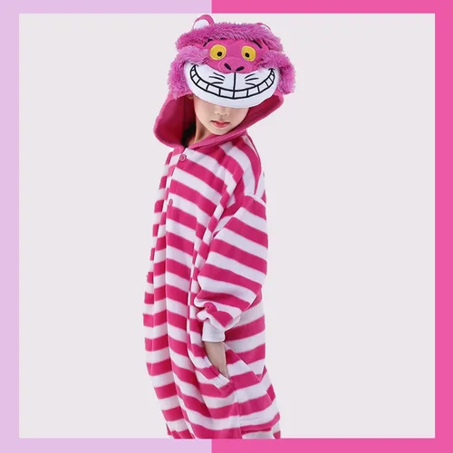 Vista 2 de SWEETXIN Pijama unisex para adultos y niños, para Halloween, Navidad, ropa de dormir, traje de cosplay para mujeres y hombres