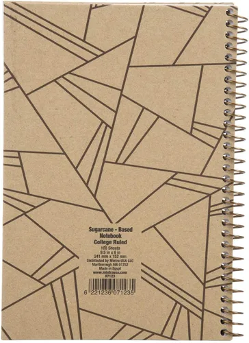 Vista 8 de Mintra Office - Cuadernos 100% reciclados, caña de azúcar, Design Cover 3pk