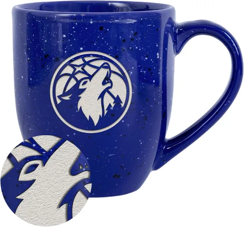 Vista 99 de Rico Industries NBA 16 oz Team Color Laser Engraved Speckled Ceramic Coffee Mug 3-Color del