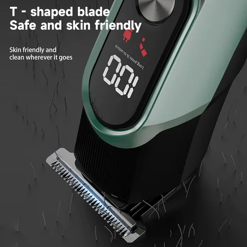 Vista 4 de Cortadora de barba para hombres, cortapelos para hombres, kit de afeitado 5 en 1 para cara, bigote, cuerpo, oído, nariz, cortapelos de peluquería