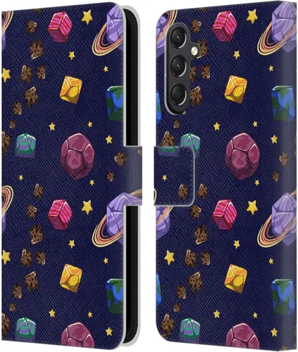 Vista 110 de Head Case Designs Officially Licensed Carla Morrow Colorful Space Dice Patterns Leather Wallet Case Compatible with Samsung Galaxy A07 4G