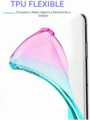 Vista 2 de Para Redmi 9 M2004J19C Caso, Claro Lindo Gradiente Teléfono Caso Delgado Anti Scratch Flexible TPU Cubierta Protectora a Prueba de Golpes