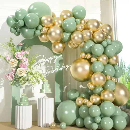 Vista 15 de 110 globos negros y dorados, globos metálicos dorados y negros de 18/12/10/5 pulgadas para graduación 2026, boda, cumpleaños, decoración de fiesta