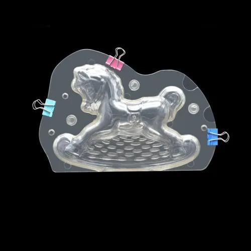 Vista 5 de Molde de plástico 3D para chocolate con clips, carrusel de caballo, molde de jalea de cristal, decoración de pasteles de caramelo, postres