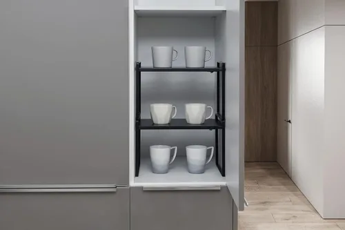 Vista 6 de Nxconsu Organizador de Estante Expandible para Gabinete Elevador para Cocina Despensa Alacena Bajo Fregadero Encimera Hogar Almacenamiento