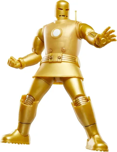 Vista 5 de Marvel Legends Series Iron Man (Modelo 01 - Oro), Figura de acción coleccionable de Iron Man Comics de 6 pulgadas, tarjeta de ampolla de inspiración