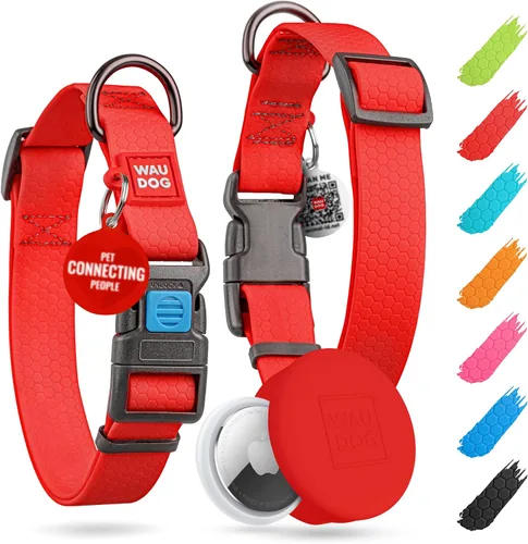 Vista 32 de WAUDOG Collar de perro impermeable – Collar ajustable para perros grandes, pequeños y medianos – Collares resistentes con cierre de metal duradero