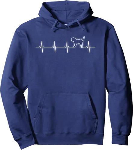 Vista 5 de Presa Canario Heartbeat Dog Gifts Pullover Hoodie