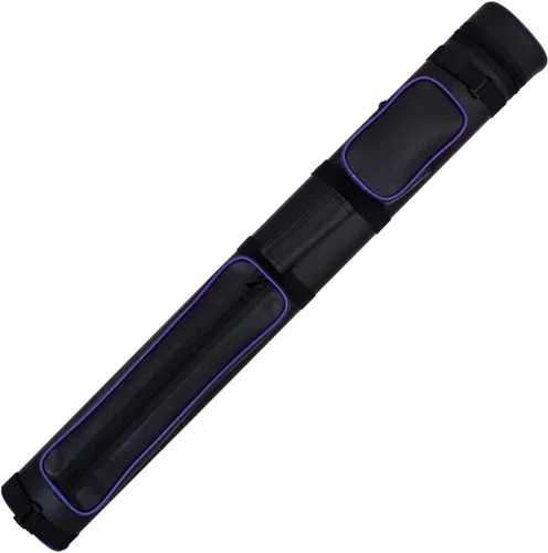 Vista 9 de Action Piping ACP22 2x2 Hard Pool Cue Case Negro con azul (black with Blue Piping)