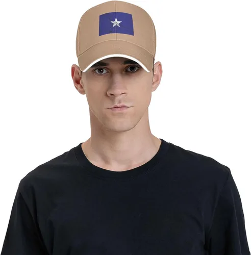 Vista 4 de QIZYOQA Bonnie Blue Flag Texture Effect Baseball Cap for Men Women Adjustable Funny Dad Hat