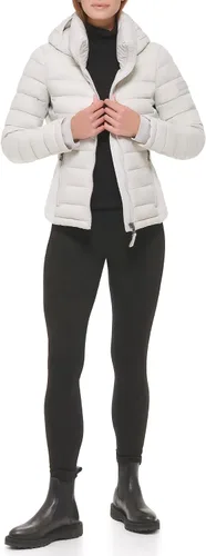 Vista 2 de Calvin Klein Chaqueta de paneles laterales ligera y casual para mujer resistente al agua